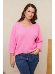 Curvy Lady Sweter w kolorze jasnoróżowym rozmiar: 44/46. Różowe swetry Curvy Lady, bez wzorów, bez ramiączek. Za 109.52 zł.