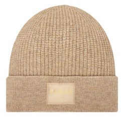 Czapka Guess. Brązowe czapki Guess, z aplikacjami. Za 159.99 zł.