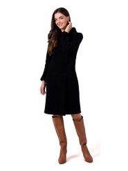 Be Wear Sukienka w kolorze czarnym rozmiar: M. Czarne sukienki Be Wear, m, bez wzorów, bez kołnierzyka, bez ramiączek, midi. Za 194.38 zł.