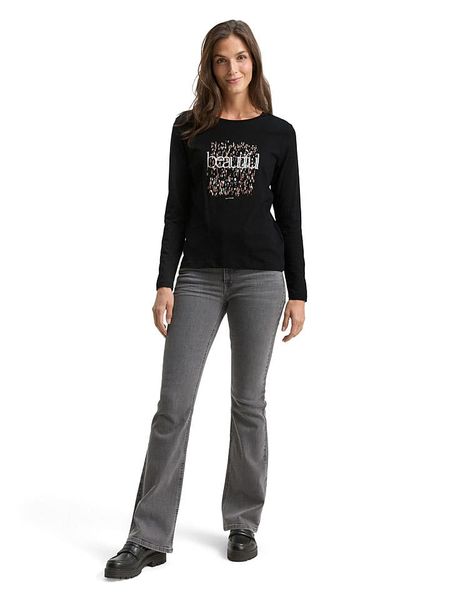 Tom Tailor Koszulka w kolorze czarnym rozmiar: XS. Czarne bluzki Tom Tailor, xs, bez wzorów, z bawełny, bez kołnierzyka, bez ramiączek. Za 29.95 zł.