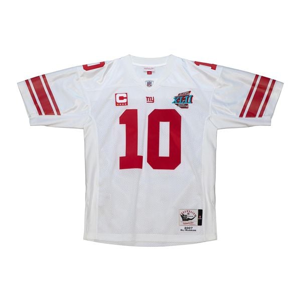 Koszulka Nfl New York Giants Eli Manning. Białe bluzki Mitchell & Ness, bez wzorów, sportowe, bez kołnierzyka, bez ramiączek. Za 1,285.50 zł.