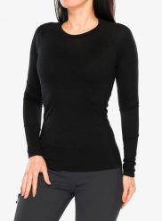 Bluza merino damska Inov-8 Merino Long Sleeve T-Shirt. Czarne bluzy Inov-8, s, bez wzorów, z materiału, bez kaptura. Za 223.29 zł.