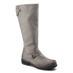 Szare Kozaki Simen Damskie Ocieplane Buty Zimowe. Szare kozaki Simen, na zimę, z nubiku, przed kolano, bez obcasa, bez zapięcia. Za 399.00 zł.