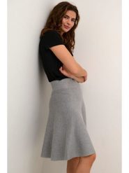 CULTURE Spódnica w kolorze szarym rozmiar: M. Szare spódnice Culture, na imprezę, m, bez wzorów, z wiskozy, klasyczne, midi, rozkloszowane. Za 93.07 zł.