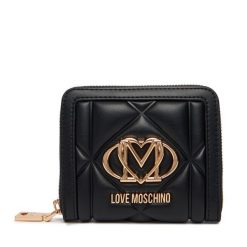 Mały Portfel Damski LOVE MOSCHINO. Czarne portfele Love Moschino, bez wzorów. Za 469.99 zł.