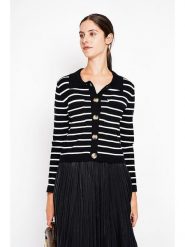 ASSUILI Kardigan w kolorze czarno-białym rozmiar: 42. Czarne kardigany Assuili, bez wzorów. Za 130.99 zł.