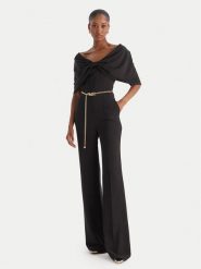 Babylon Kombinezon E00067 Czarny Regular Fit. Czarne sukienki Babylon, bez wzorów, z syntetyku, bez kołnierzyka, bez ramiączek. Za 1,559.00 zł.