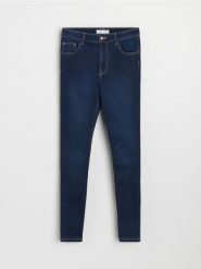 Jeansy skinny fit - niebieski. Niebieskie jeansy Sinsay, l, bez wzorów. Za 59.99 zł.