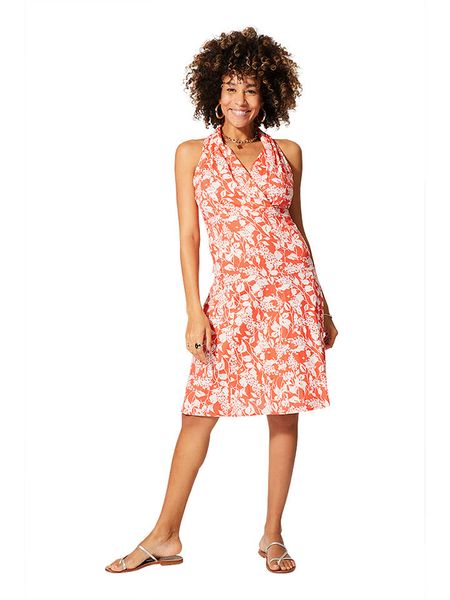 Aller Simplement Sukienka w kolorze pomarańczowo-białym rozmiar: 42. Pomarańczowe sukienki Aller Simplement, bez wzorów, z bawełny, klasyczne, bez kołnierzyka, bez ramiączek, midi. Za 128.25 zł.