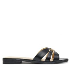 Klapki Guess. Czarne klapki Guess, z aplikacjami, bez obcasa. Za 299.99 zł.