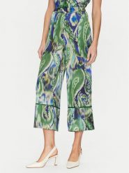 Simona Corsellini Spodnie materiałowe P25CPPA02501 Zielony Relaxed Fit. Zielone spodnie materiałowe SIMONA CORSELLINI, bez wzorów, z materiału. Za 429.99 zł.