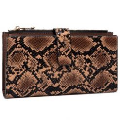 ACCCESSORIES 1W1-013-AW20 Brązowy. Brązowe portfele ACCCESSORIES, bez wzorów, ze skóry ekologicznej. Za 39.99 zł.