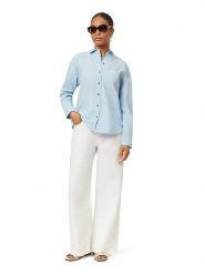 Scotch & Soda Koszula w kolorze błękitnym rozmiar: M. Niebieskie koszule Scotch & Soda, m, bez wzorów, z bawełny, bez kołnierzyka, bez ramiączek. Za 224.95 zł.