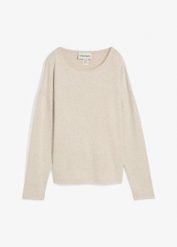 Sweter. Brązowe swetry bonprix, bez wzorów, bez ramiączek. Za 109.99 zł.