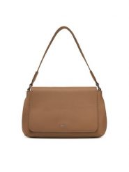 Calvin Klein Torebka K60K613085 Beżowy. Brązowe torebki klasyczne Calvin Klein, bez wzorów, ze skóry, bez dodatków. Za 329.99 zł.