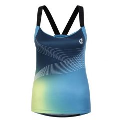 Vest Top Damski Ombre AEP Jazda Rowerem. Niebieskie topy Dare 2b, bez wzorów, bez kołnierzyka, bez ramiączek. Za 69.99 zł.
