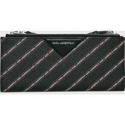 Karl Lagerfeld - Portfel. Czarne portfele KARL LAGERFELD, bez wzorów, z materiału. W wyprzedaży za 349.90 zł.