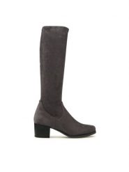 Caprice Kozaki 9-25506-41 Szary. Szare kozaki Caprice, z materiału, bez obcasa, na słupku, bez zapięcia. Za 419.99 zł.