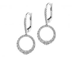 Kolczyki z białego złota z brylantami - 1,12 ct - próba 585. Białe kolczyki Apart, z brylantem, złote. Za 12,990.00 zł.