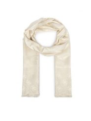 Guess Szal AW5685 POL03 Kremowy. Białe rękawiczki Guess, z aplikacjami, z poliesteru. Za 194.99 zł.