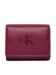 Calvin Klein Portfel Bold Ck Medium Bifold LV04F1047G Różowy. Czerwone portfele Calvin Klein, bez wzorów, ze skóry. Za 209.99 zł.