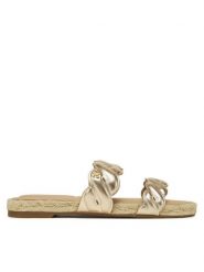Tommy Hilfiger Klapki Metallic Rope Espadrille Mule FW0FW08670 Złoty. Żółte klapki TOMMY HILFIGER, bez wzorów, ze skóry, bez obcasa. Za 251.99 zł.