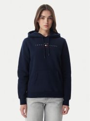 Tommy Jeans Bluza Linear DW0DW23485 Granatowy Regular Fit. Niebieskie bluzy Tommy Jeans, s, bez wzorów, z bawełny, bez kaptura. Za 409.99 zł.