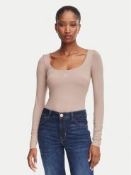 Guess Body W6YP21 K4356 Beżowy Slim Fit. Brązowe body Guess, m, z aplikacjami, z wiskozy. Za 214.99 zł.