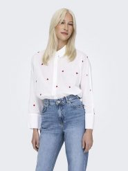 ONLY Koszula w kolorze białym rozmiar: XL. Białe koszule Only, xl, bez wzorów, z bawełny, bez kołnierzyka, bez ramiączek. Za 132.05 zł.
