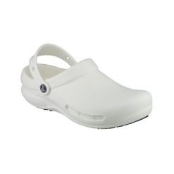 Klapki Crocs Work Bistro. Białe klapki Crocs, bez wzorów, bez obcasa. Za 159.00 zł.