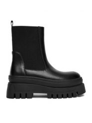 DeeZee Sztyblety CEO-HY60290S-1 Czarny. Czarne botki DeeZee, bez wzorów, z materiału, bez obcasa, na płaskiej podeszwie, bez zapięcia. Za 199.99 zł.