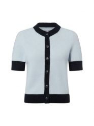 Samsøe Samsøe Kardigan z zawartością alpaki - Sanoura Kobiety Wełna niebieski, M. Niebieskie kardigany Samsøe & Samsøe, m, bez wzorów, z wełny. Za 479.95 zł.
