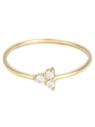 L instant d Or Złoty pierścionek "Mia" z cyrkoniami rozmiar: 58. Żółte pierścionki L instant d Or, z cyrkonią, złote. Za 347.99 zł.