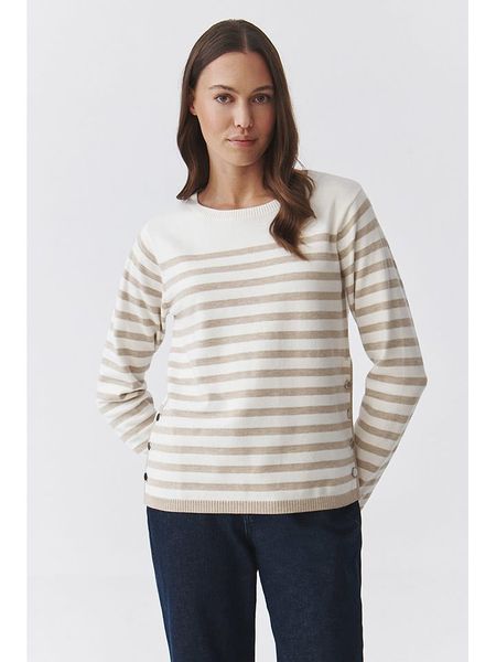 TATUUM Sweter w kolorze biało-beżowym rozmiar: M. Białe swetry Tatuum, m, bez wzorów, bez ramiączek. Za 178.37 zł.