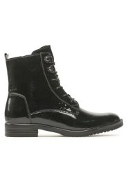 Lasocki Trzewiki WI23-DALIA3-09 Czarny. Czarne botki Lasocki, bez wzorów, z lakierowanej skóry, bez obcasa, na płaskiej podeszwie, bez zapięcia. Za 269.99 zł.