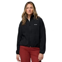 Bluza dresowa sportowa damska Sequoia Grove II FZ. Czarne bluzy Columbia, xl, bez wzorów, z dresówki, bez kaptura. Za 249.99 zł.