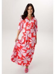 Aniston Sukienka w kolorze czerwono-jasnoróżowym rozmiar: 42. Czerwone sukienki Aniston, bez wzorów, bez kołnierzyka, bez ramiączek, maxi. Za 217.99 zł.