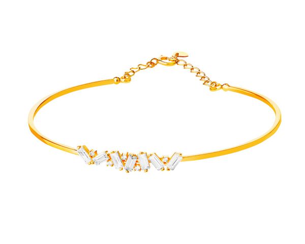 Złota bransoletka z cyrkoniami. Żółte bransoletki Apart, z cyrkonią, złote. Za 2,019.00 zł.