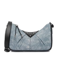Torebka Guess Jeans. Niebieskie torebki klasyczne Guess Jeans, z aplikacjami, z jeansu, bez dodatków. Za 249.99 zł.