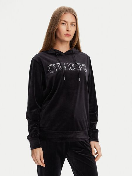 Guess Bluza V4RQ25 K0232 Czarny Regular Fit. Czarne bluzy Guess, xl, z aplikacjami, z syntetyku, bez kaptura. Za 229.99 zł.
