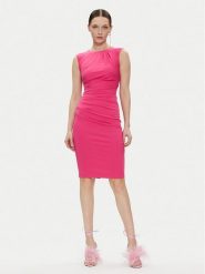 Rinascimento Sukienka codzienna CFC0117416003 Różowy Slim Fit. Czerwone sukienki Rinascimento, na co dzień, xl, bez wzorów, z syntetyku, bez kołnierzyka, bez ramiączek, proste. Za 369.99 zł.