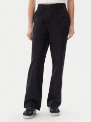 Vans Spodnie materiałowe Union VN000HGJ Czarny Wide Leg. Czarne spodnie materiałowe Vans, bez wzorów, z bawełny. Za 159.99 zł.