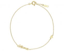 Złota bransoletka - mama, serce. Żółte bransoletki Apart, złote. Za 1,289.00 zł.