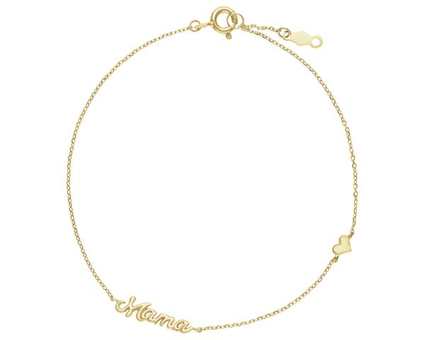 Złota bransoletka - mama, serce. Żółte bransoletki Apart, złote. Za 1,289.00 zł.