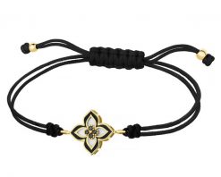 Bransoletka z emalią, masą perłową, cyrkoniami i elementami z żółtego złota - kwiat. Białe bransoletki Apart, z cyrkonią, złote. Za 1,299.00 zł.