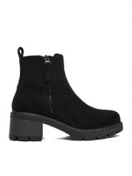 Clara Barson Botki CEO-HY58222-1 Czarny. Czarne botki Clara Barson, bez wzorów, z materiału, bez obcasa, na słupku, bez zapięcia. Za 159.99 zł.