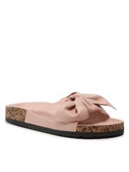 DeeZee Klapki WSLS19-02 Różowy. Czerwone klapki DeeZee, bez wzorów, z materiału, bez obcasa. Za 54.99 zł.
