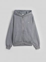 4F Bluza dresowa oversize z kapturem damska - szara S. Szare bluzy 4f, na lato, s, bez wzorów, z dresówki, z kapturem. Za 199.99 zł.