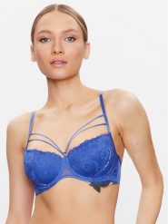 Hunkemöller Biustonosz z fiszbiną Lidia 201168 Niebieski. Niebieskie biustonosze Hunkemöller, bez wzorów, z syntetyku. Za 119.99 zł.