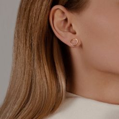 Kolczyki ażurowe serca ze złota próby 585. Żółte kolczyki Lilou, złote. Za 828.00 zł.